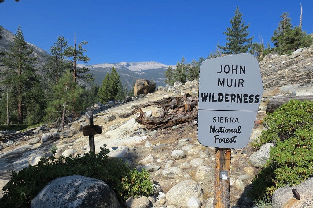 John Muir Trail JMT john muir wilderness sign