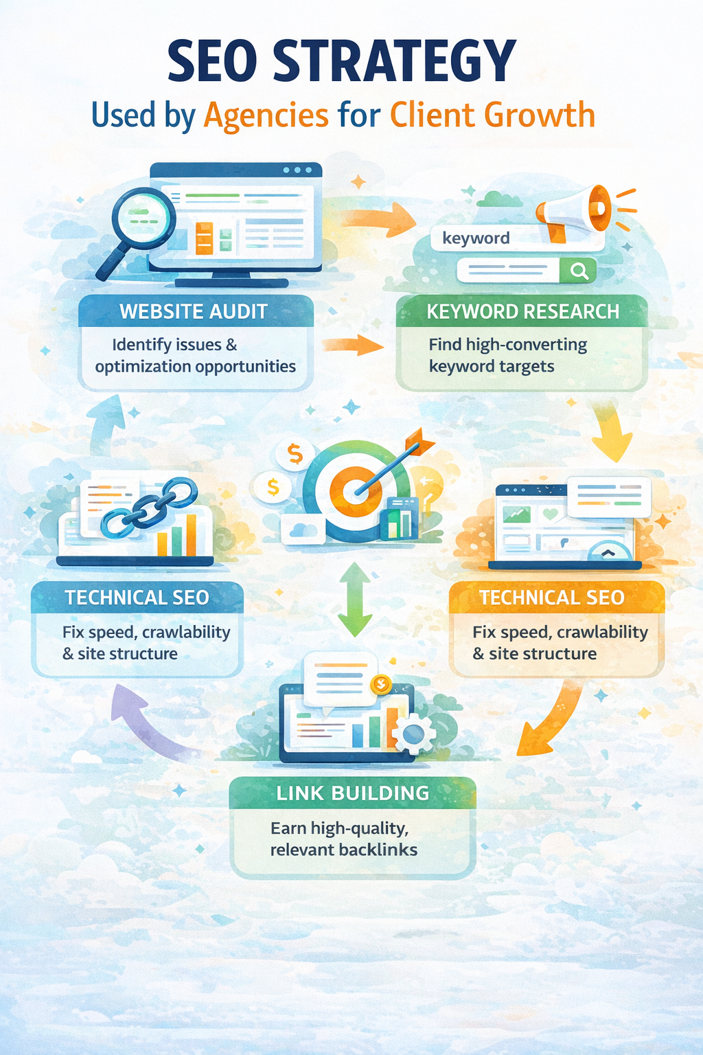 SEO Strategy Used by Agencies for Client Growth.
