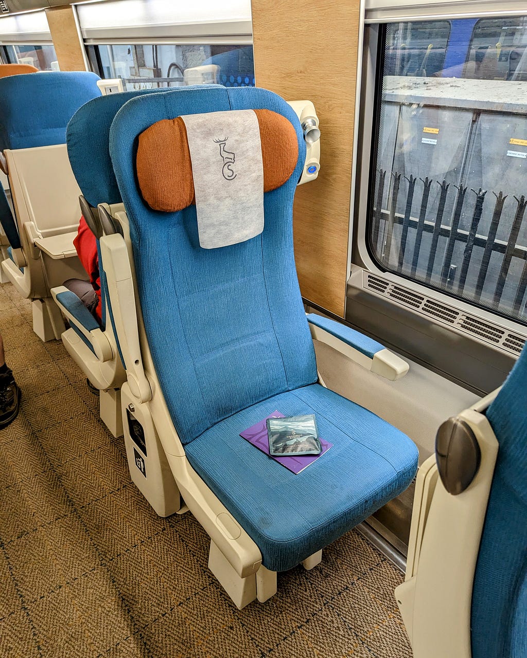 My throne for the journey to London