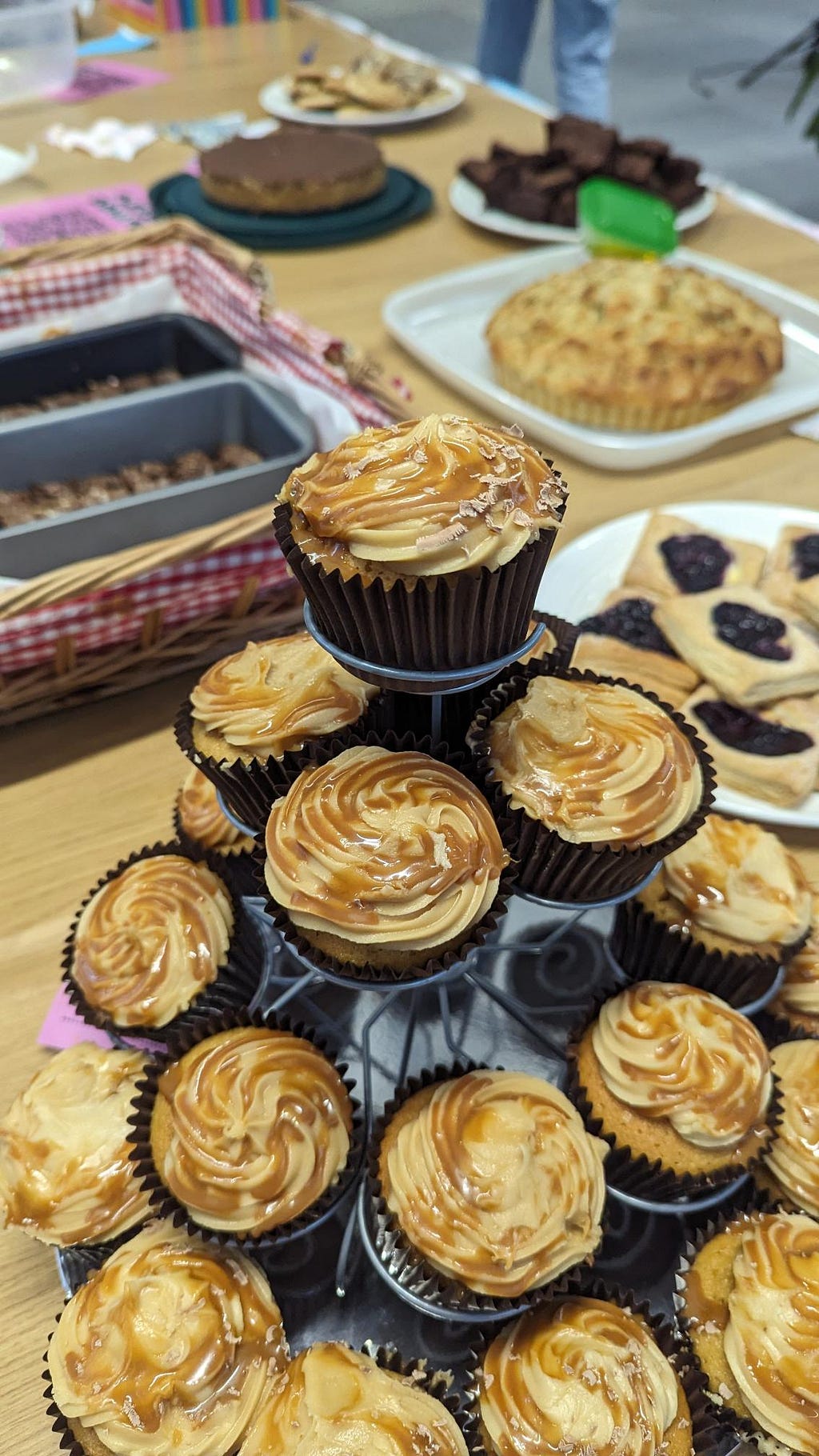 Image of a tower of cupcakes