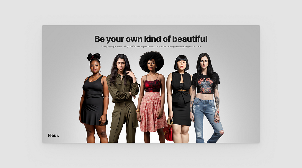 promo banner with ai generated women