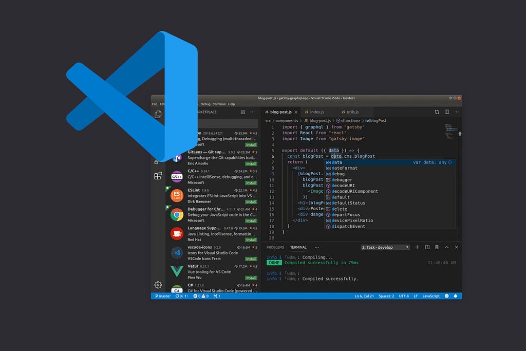 boilerplates and code snippets in VSCode