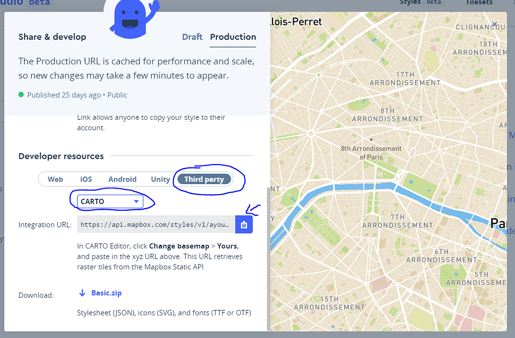 Flutter: display map using MapBox