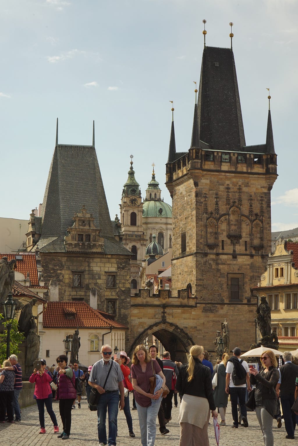 on Prague’s Karluv most or Charles Bridge (photo © April Orcutt)