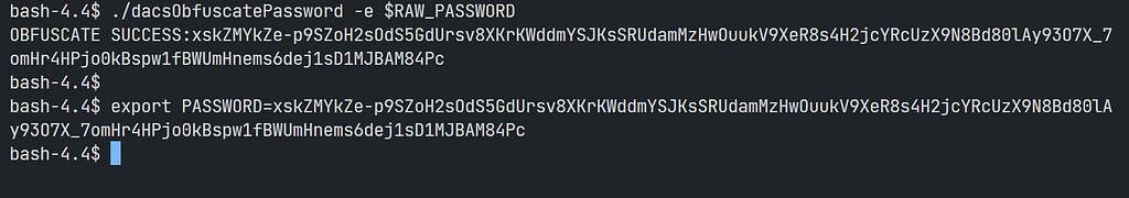 obfuscated password