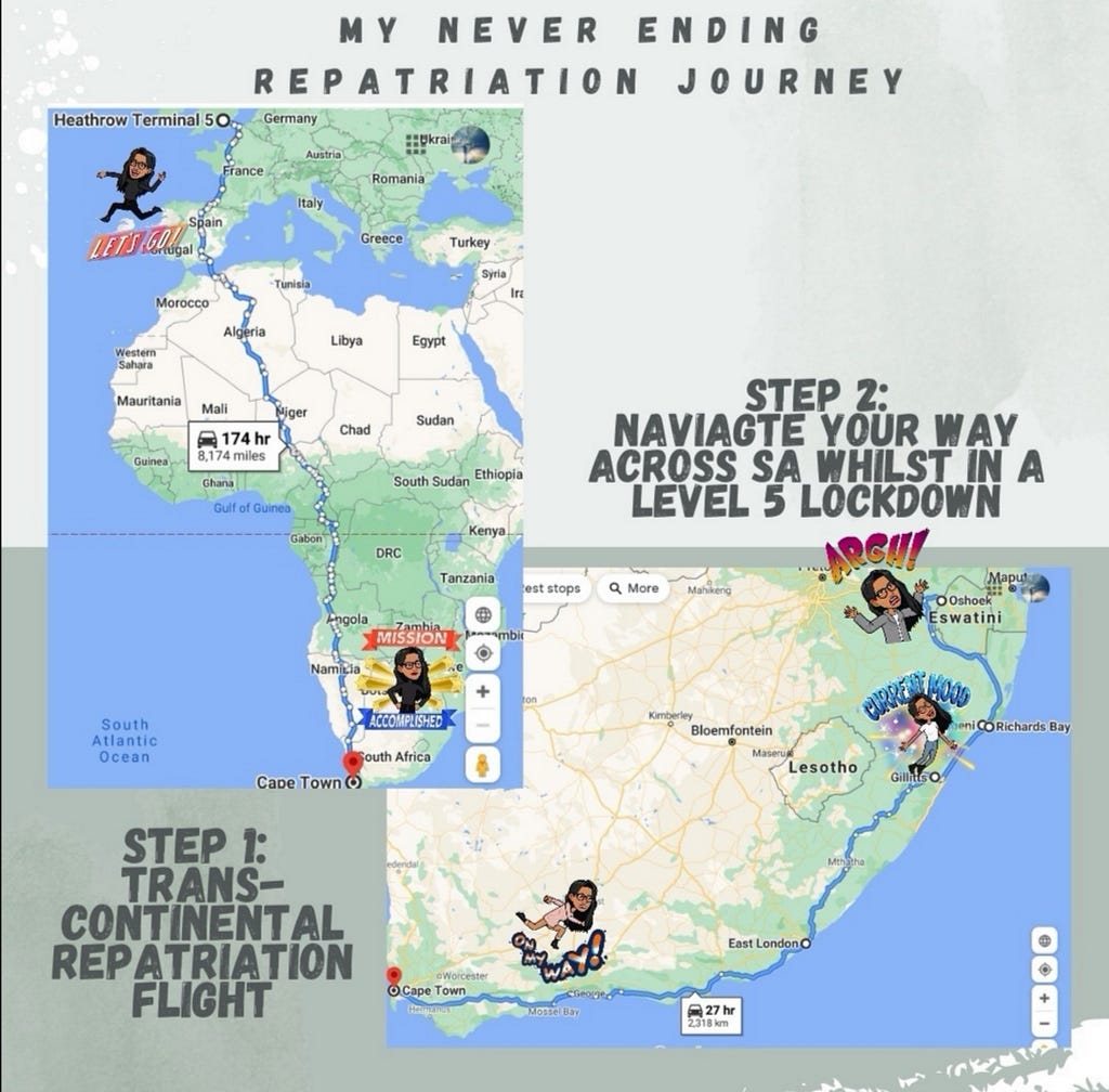 My repatriation journey of almost 15,500 km