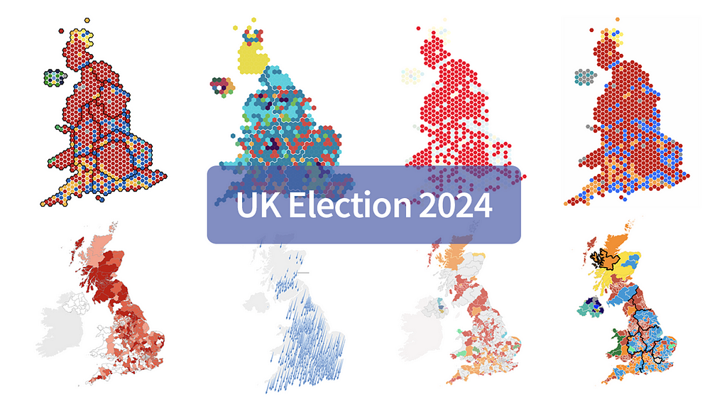 8 UK election maps visualizing the 2024 general election results