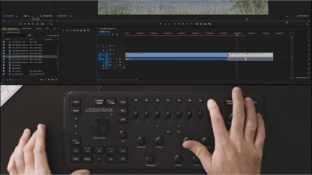 A hardware controller for video editing software from Loupdeck