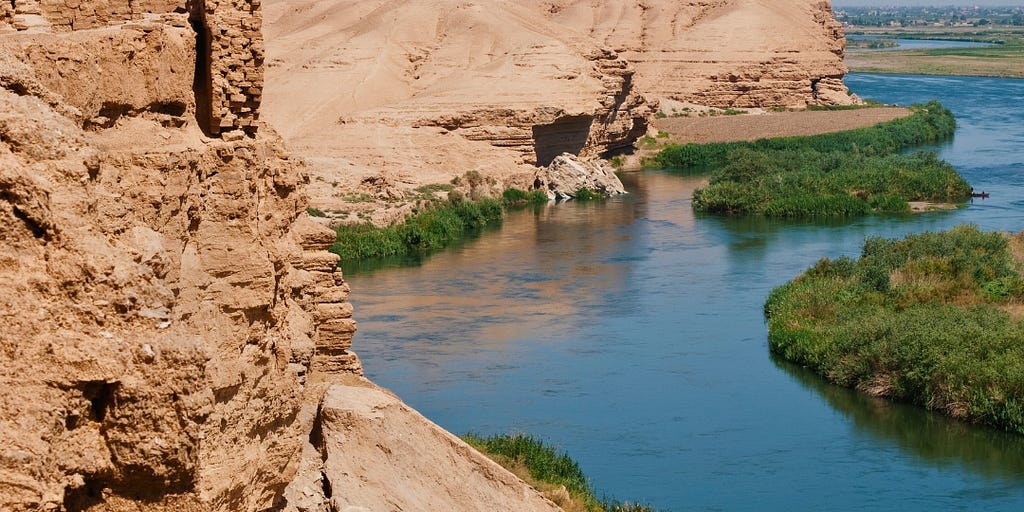 Dura-Europos in Syria: Site of the earliest known house church. The Euphrates River runs below it.