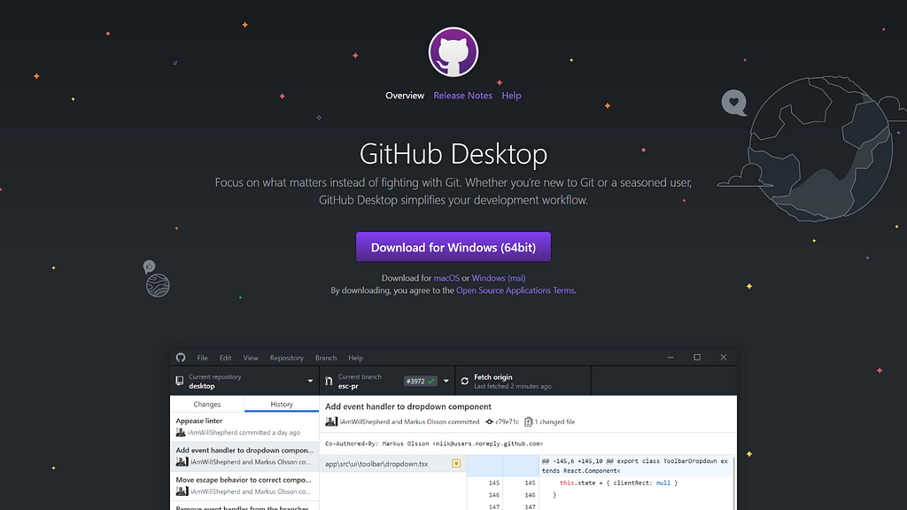 Github desktop Git Gui Client