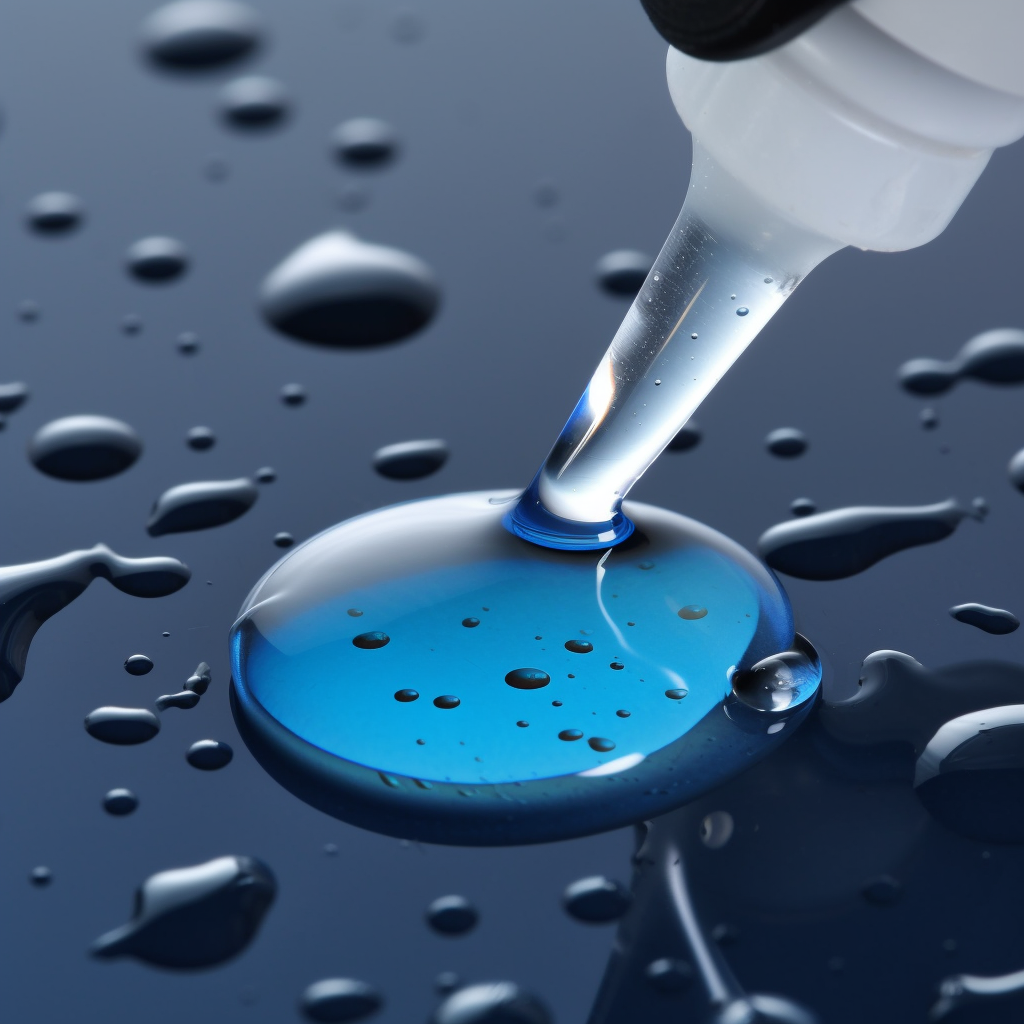 Image shows how a Hydrophobic coating helps repel liquids from medical device surfaces.