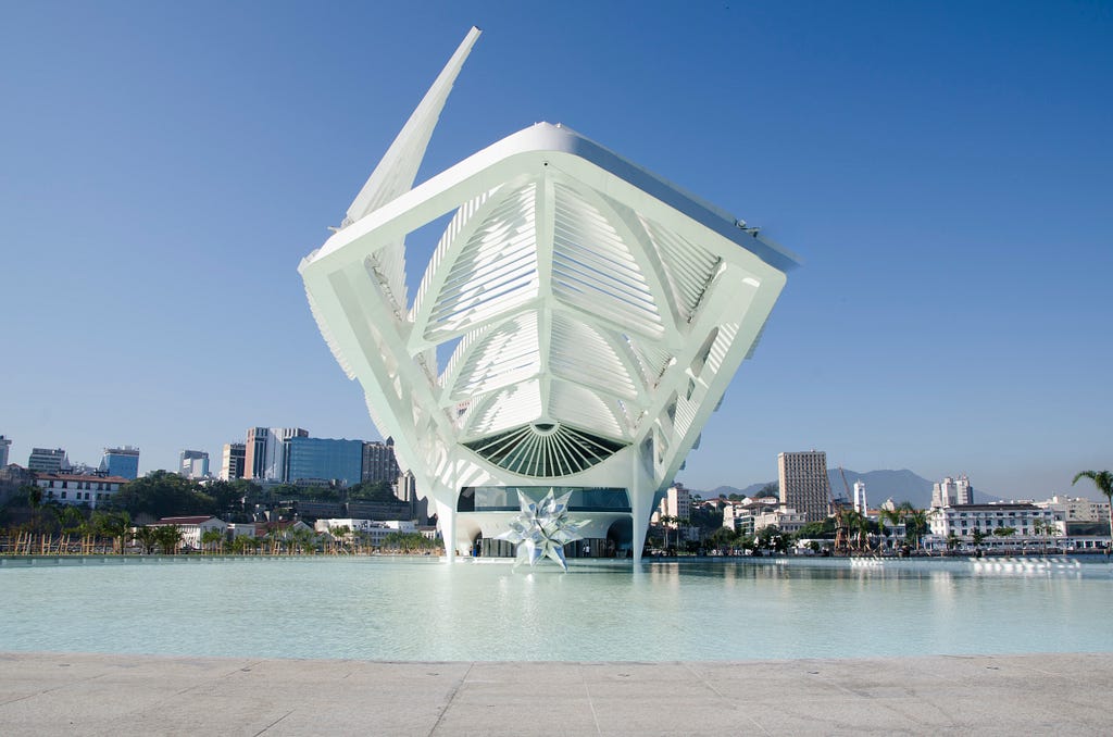 The Museum of Tomorrow in Rio de Janeiro invites its guests 
 to imagine a more sustainable future through collisions of art