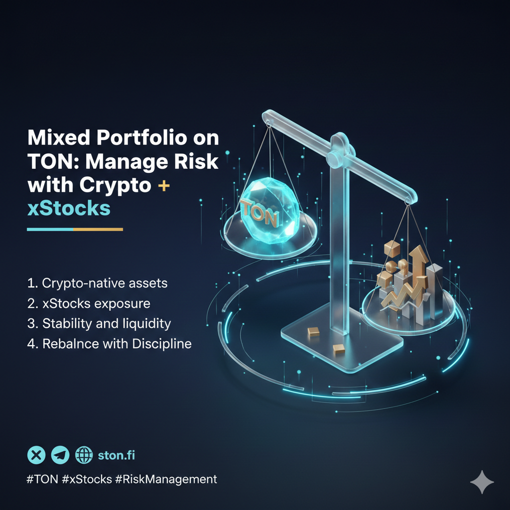 Risk Management for Crypto + xStocks on STON.fi: How I Structure a Mixed Portfolio on TON