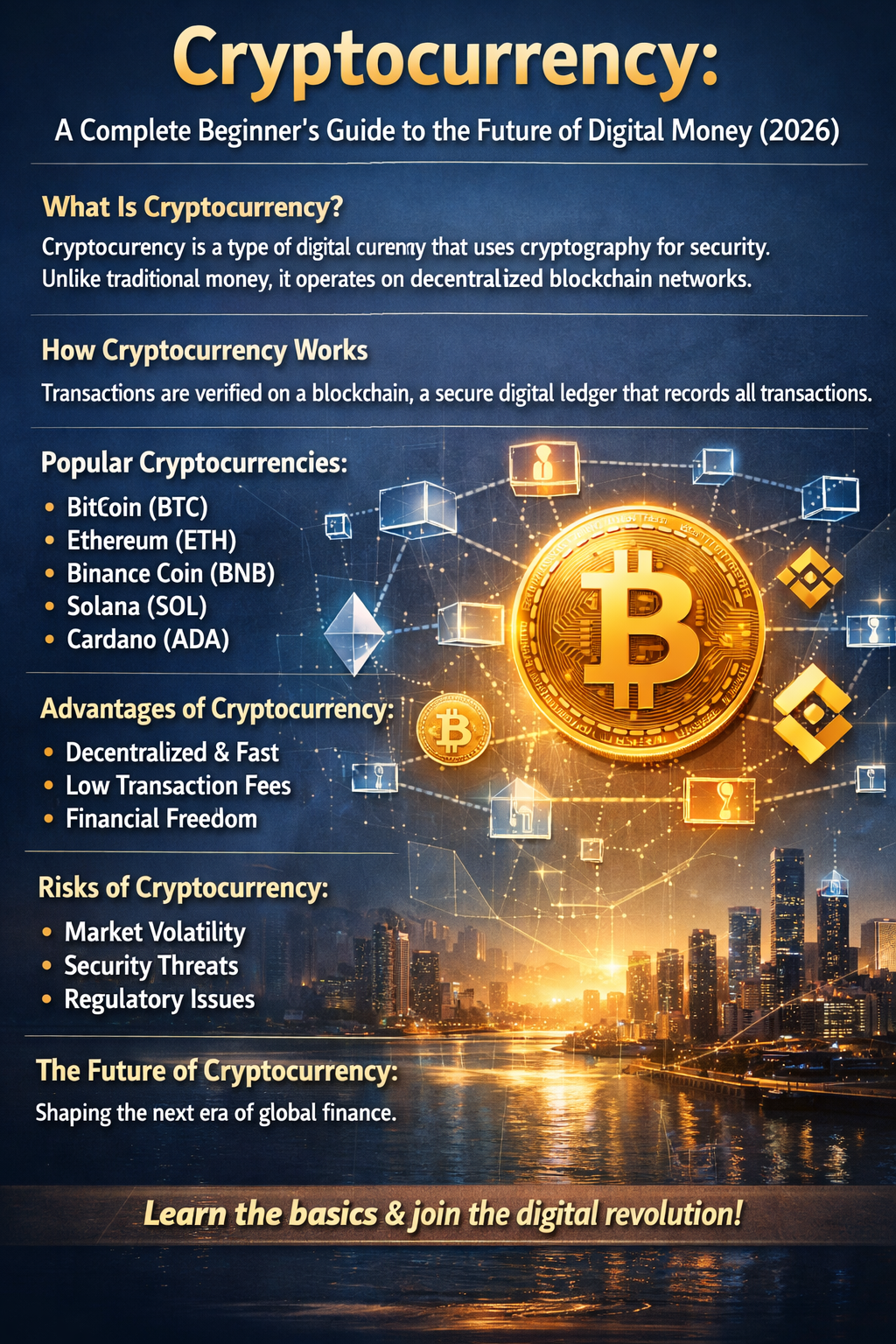 Cryptocurrency: A Complete Beginner’s Guide to the Future of Digital Money (2026)