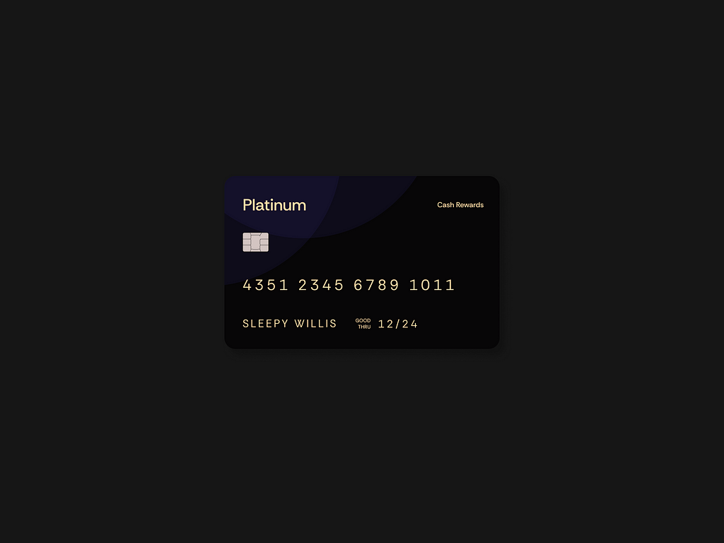 a design of a credit card