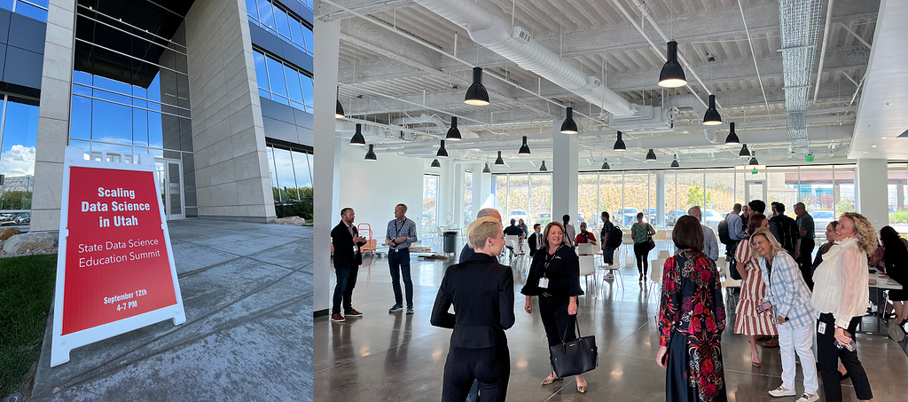 Hosted at Domo’s new headquarters in American Fork, UT, “Scaling Data Science in Utah” brought together nearly 100 industry, policy, K-12 and higher-education leaders to discuss the future of data science, math, CS, and technology education.