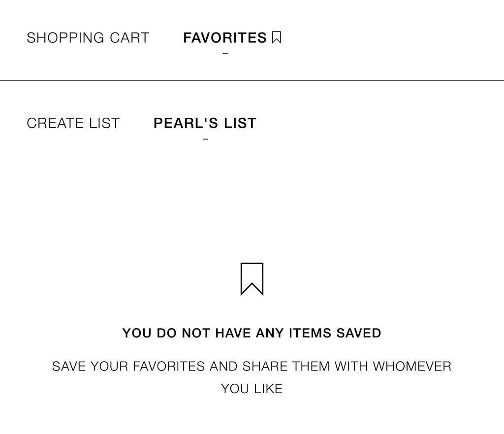 A screen of the ZARA app using all caps