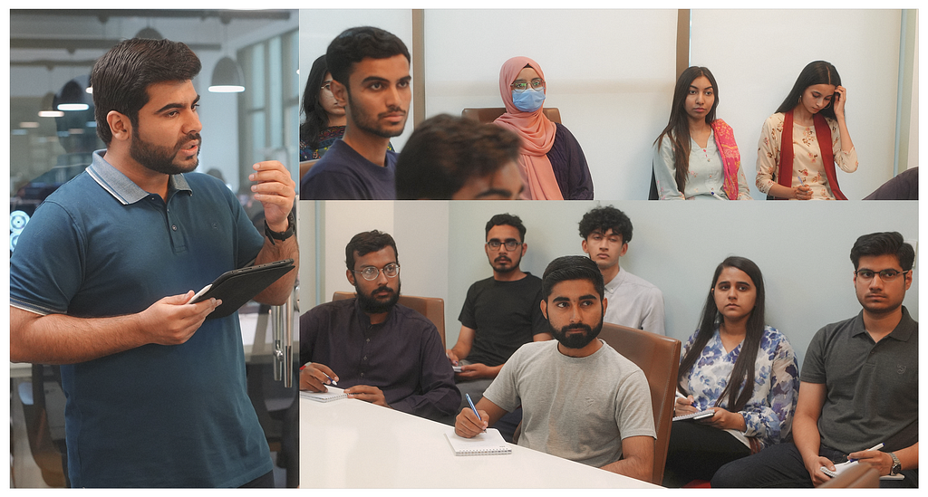Umer Farooq, CTO of MRS Technologies giving a Welcome Note to the Interns from Batch 2023 | MRS Technologies | MRS Internship Program 2023