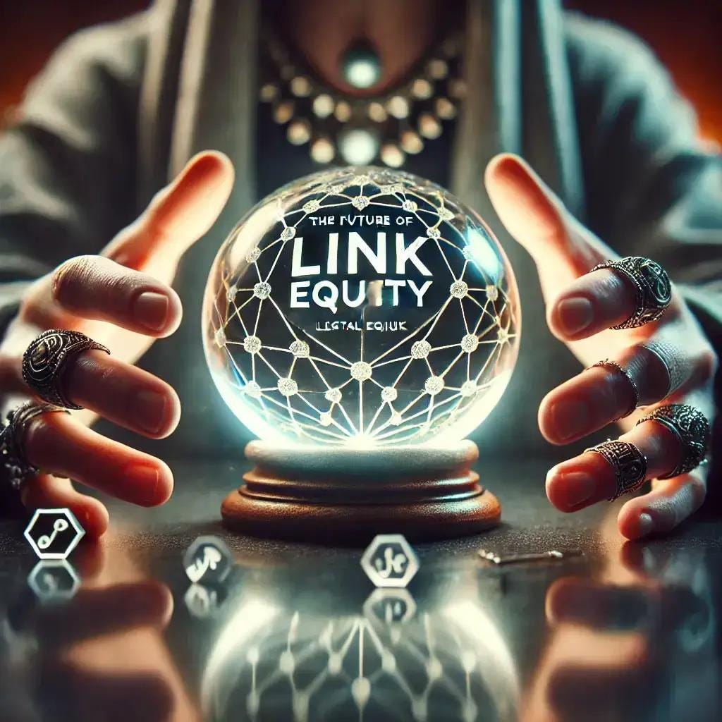 lady hands surrounding a crystal ball with link equity inside