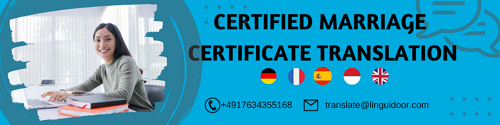 Certified Marriage Certificate Translation