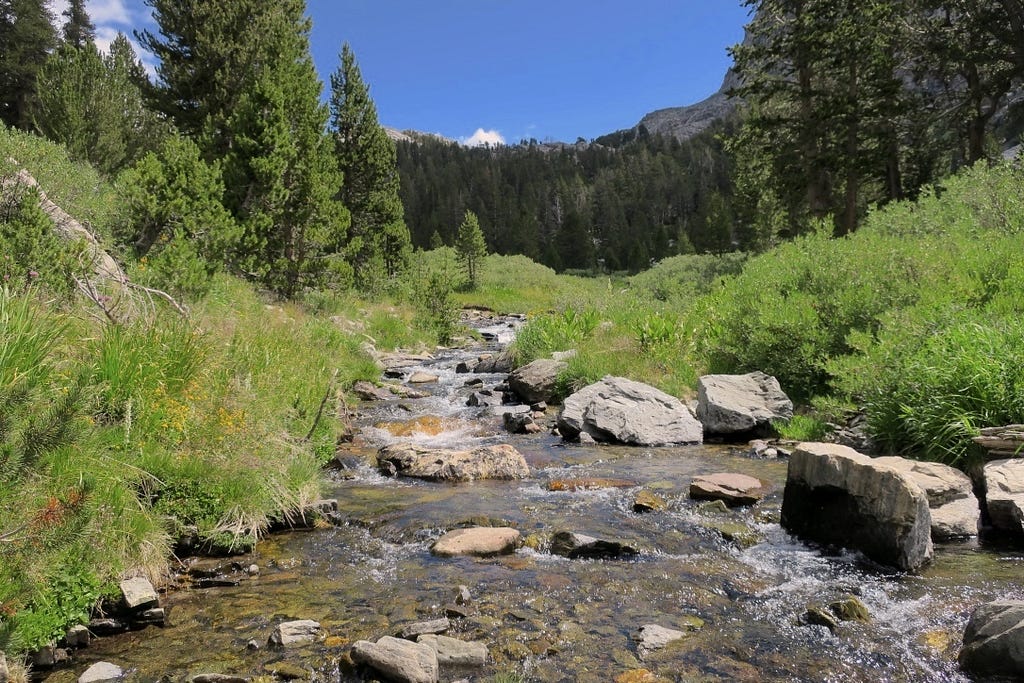 John Muir Trail mountain stream