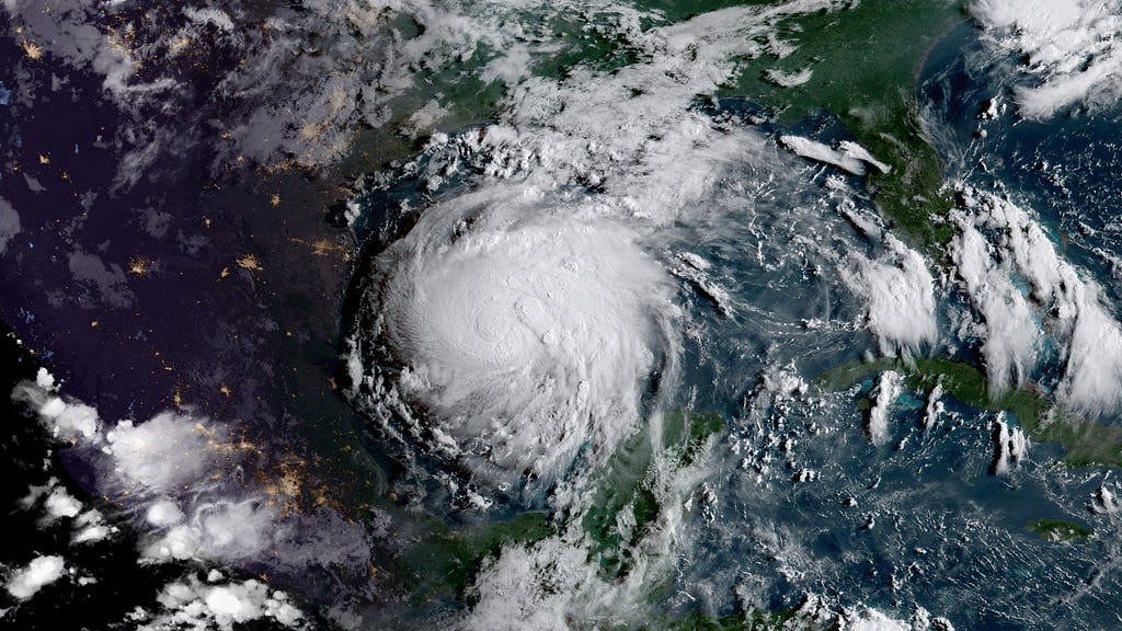 Hurricane Harvey from space in 2017.