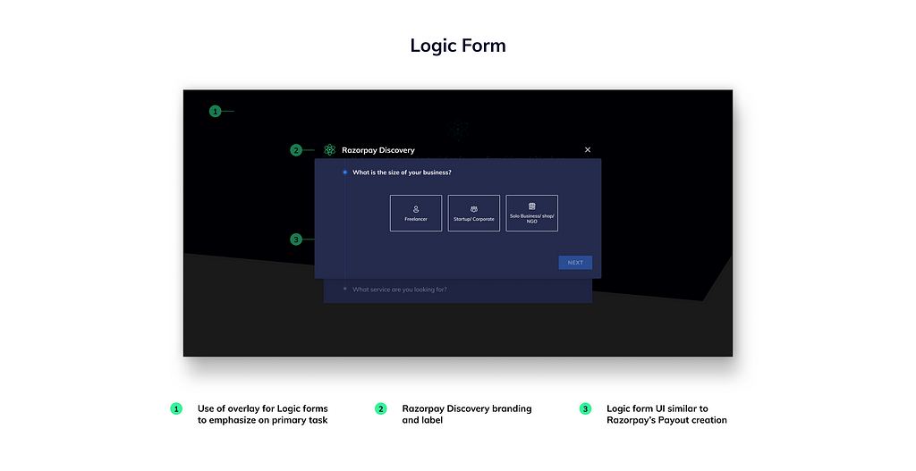 Logic form image showcasing design decisions