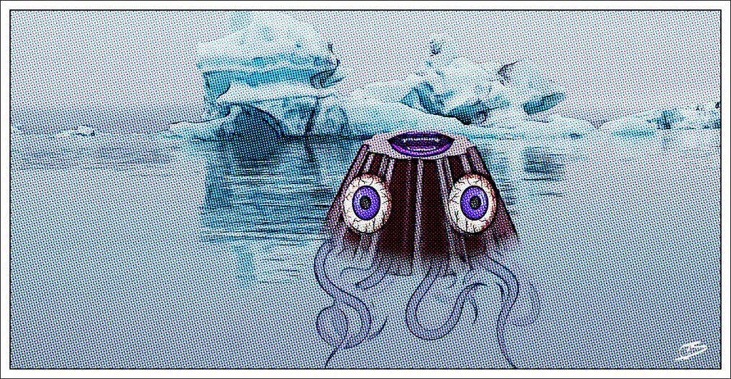 Jelly monster in melting arctic