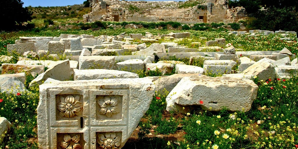 Saint Nicholas’ home town of Patara as it is today with many ancient Lycian, Greek and roman ruins.