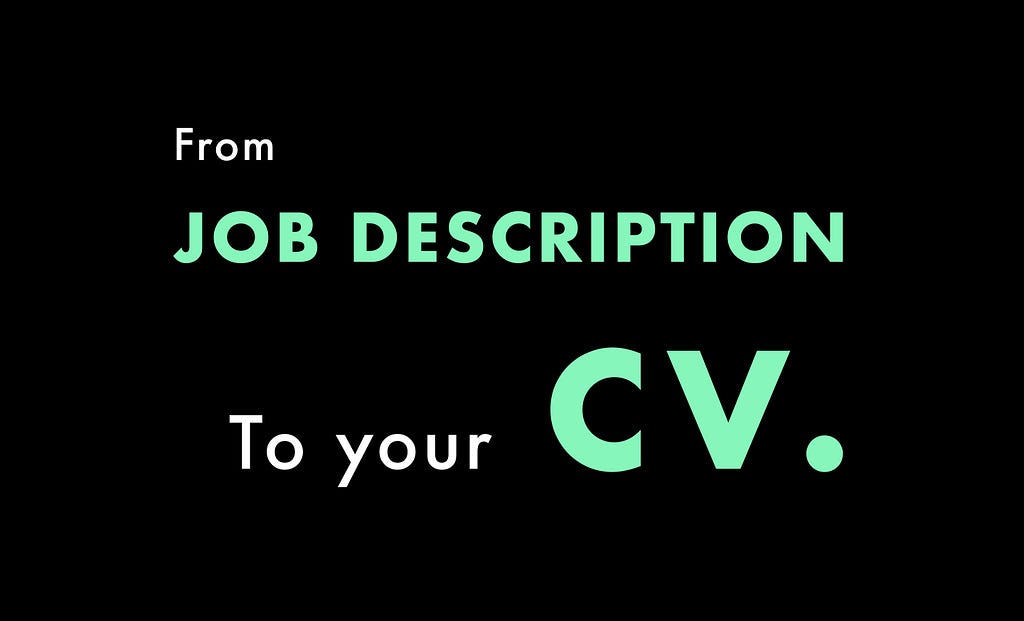 From job description to your CV