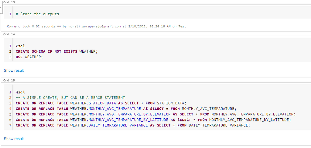 The main driver program — snippet 3 (Save output)