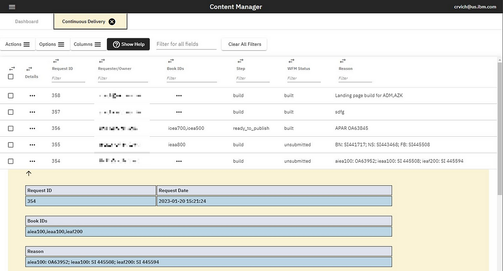 Image #2: Content Manager (Angular/Material) — Continuous Delivery page