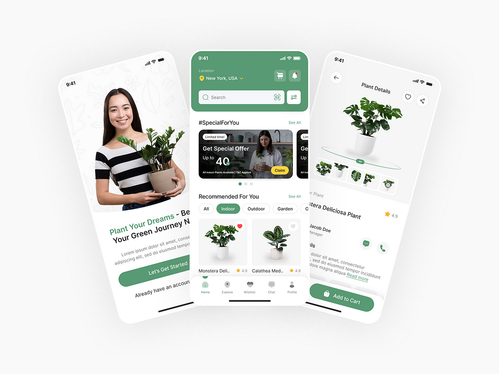 Plant Shop Mobile App UIUX Design