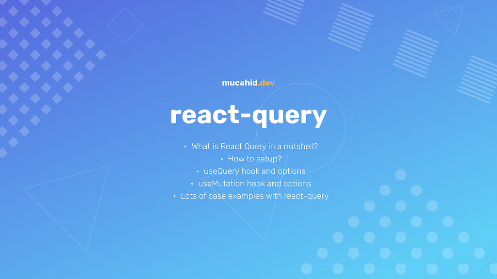 React Query — You do not need a Global State Manager