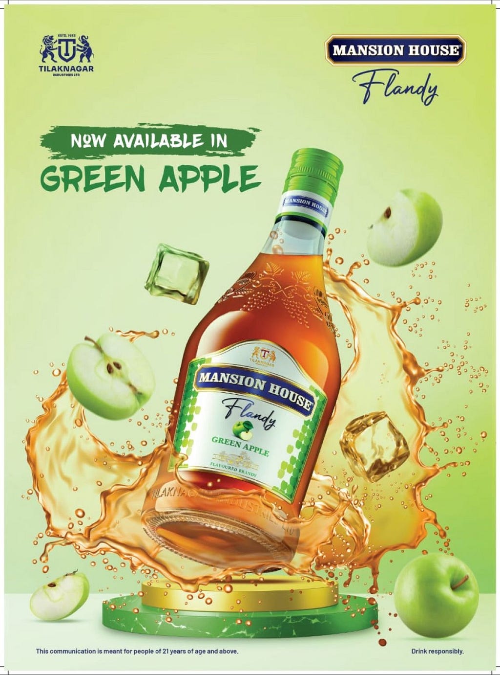 introduction of a new flavor, Green Apple, to the rapidly expanding Mansion House Flandy business from Tilaknagar Industries. 
 
 Aimed at a younger audience, MH Flandy comes in three intriguing flavors and has been highly welcomed. It has really assisted us in expanding the market and providing consumers with a satisfying experience.
 Customers will encounter a genuinely palate-enriching experience with the newest product, Green Apple, which is loaded with sweet green apple essence and matched