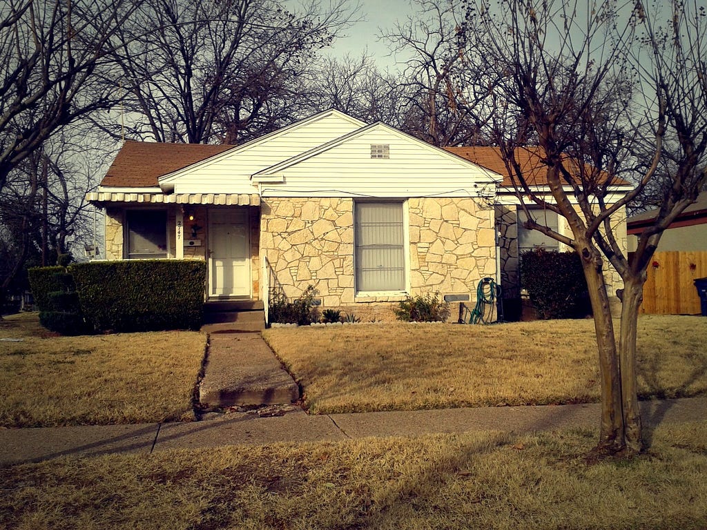 This is a photo of my Grandparent’s home in Oak Cliff, Texas.