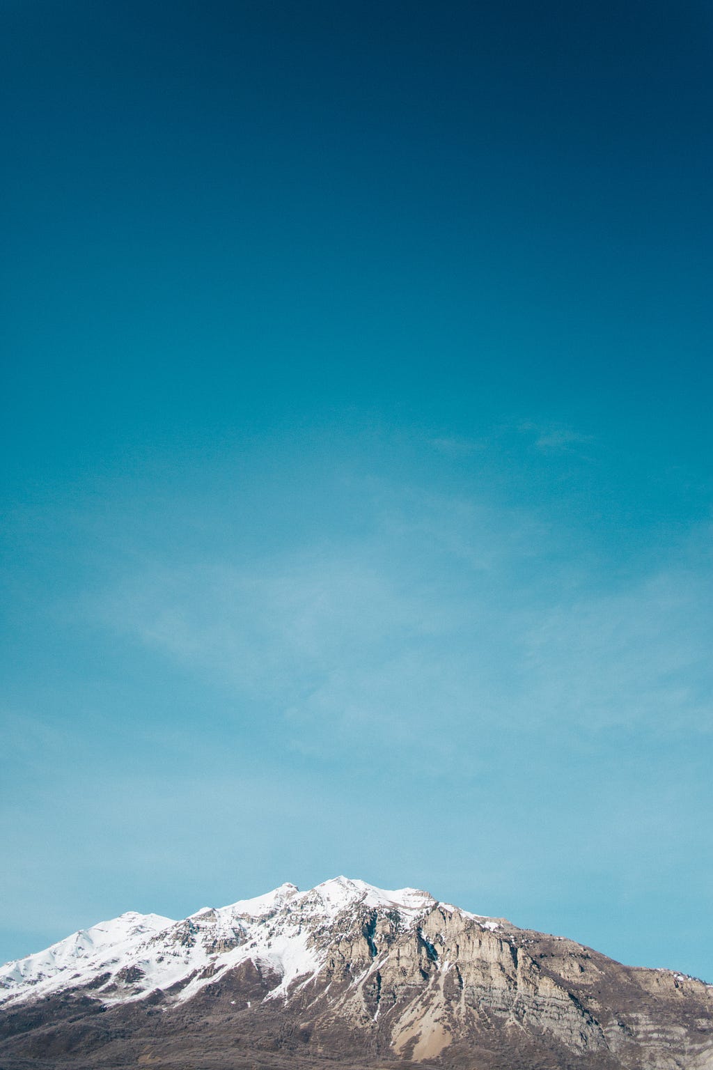 Mountain with blue sky