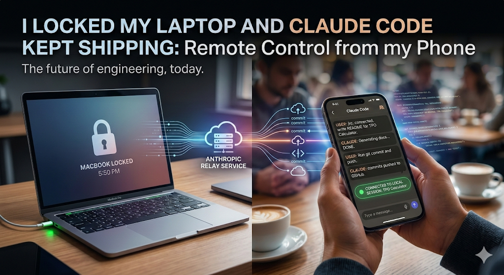 I Locked My Laptop and Claude Code Kept Shipping — Here’s How to Set Up Remote Control