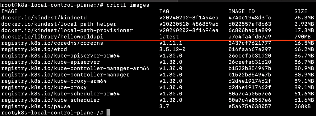 Verify docker image inside container