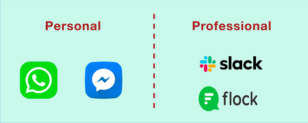 Personal vs professional chat tools