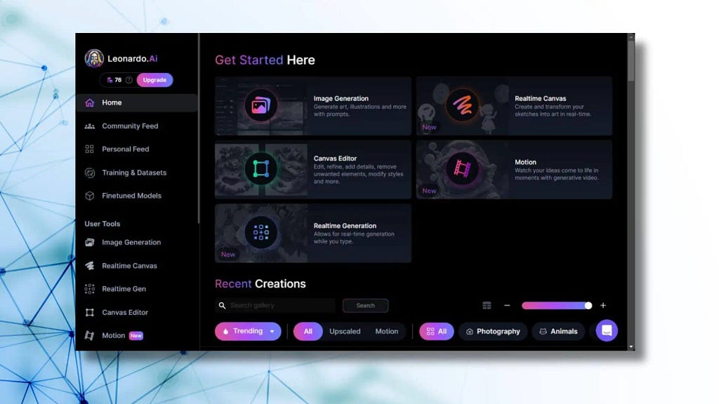 Leonardo AI addresses this issue with its user-friendly interface. The platform is designed to be intuitive and easy to navigate, ensuring that users can quickly learn how to use its features without extensive training.