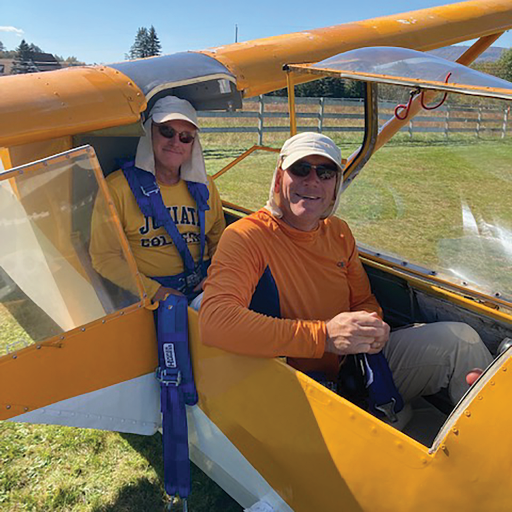 Photo of a yellow glider.