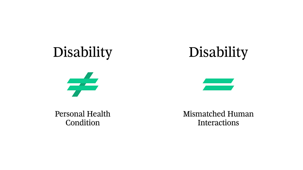 Disability shouldn’t be treated as a health condition, but it should be understood as mismatched human interactions.