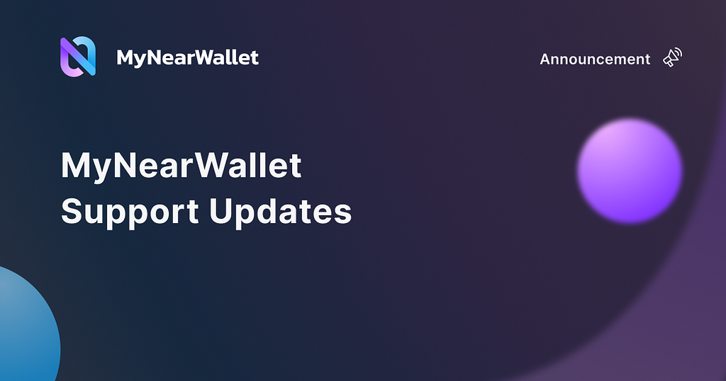 NEAR Wallet | MyNearWallet | Support