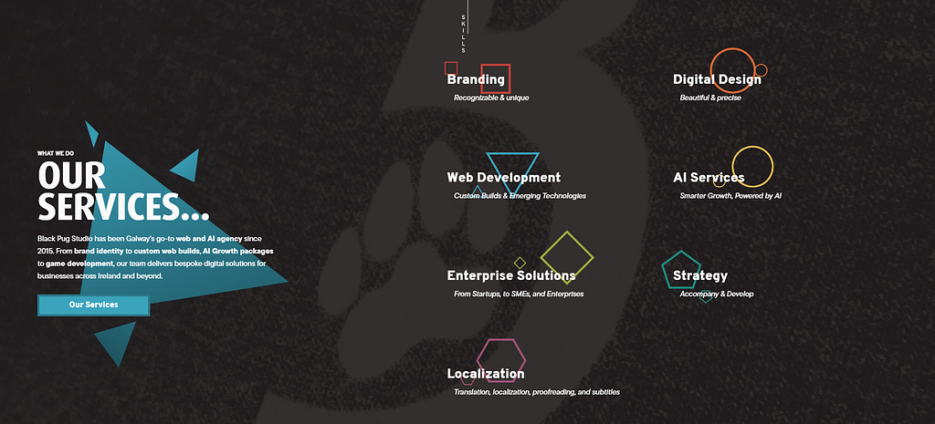 Black Pug Studio is a Galway based agency that offers various AI services