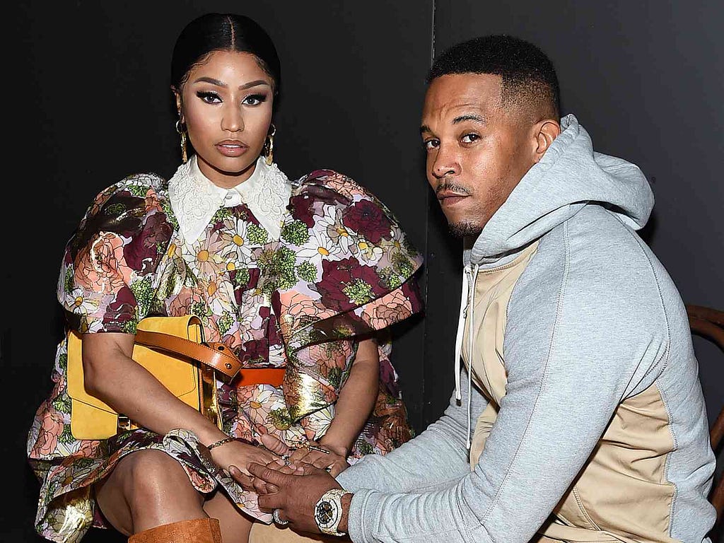 Nicki Minaj with her husband and father of her child, Kenneth Petty.