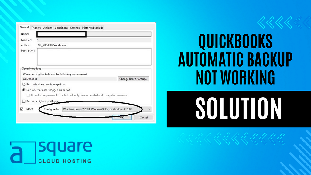 QuickBooks Automatic Backup not working