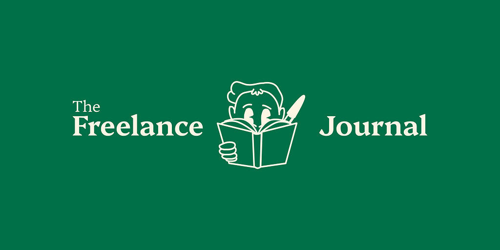 A comic style illustration with a title “The Freelance Journal”