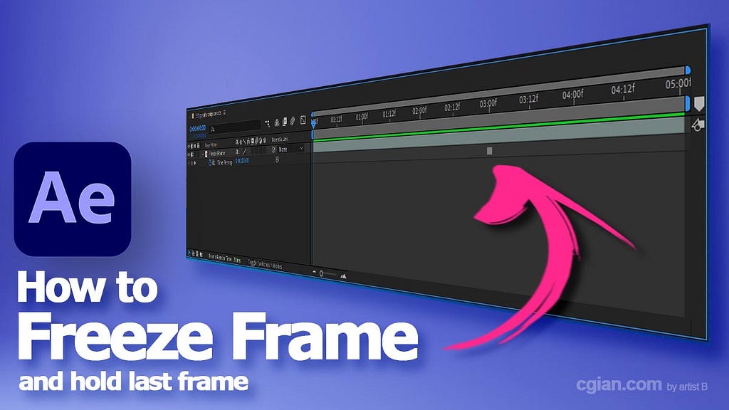 How to freeze frame in After Effects