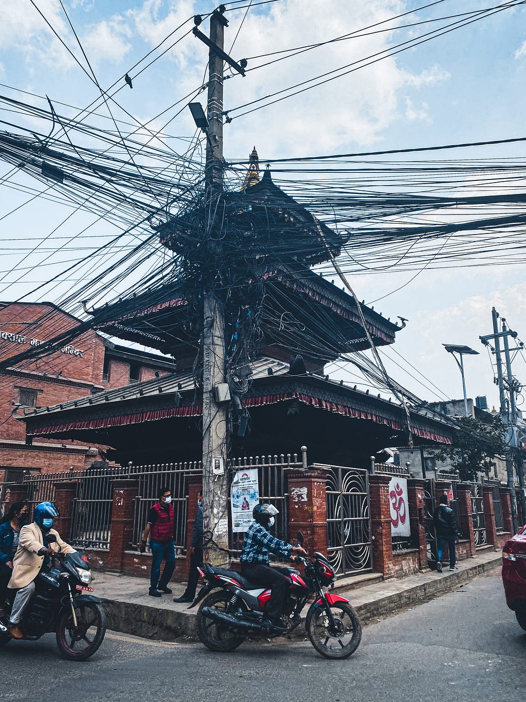 Kathmandu Electrical Poles. Photo By Author